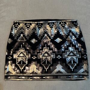 Express skirt with sequins, silver and gold